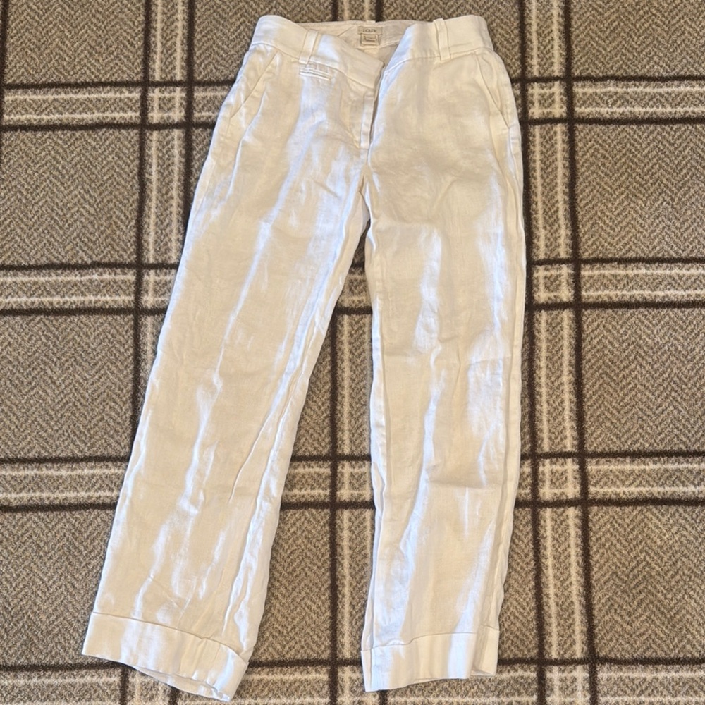 Women’s  jcrew White Linen Pants